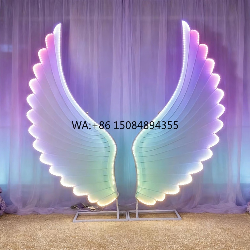 Lighting Decoration Wedding - Sayap Malaikat Bercahaya Lampu LED Warna
