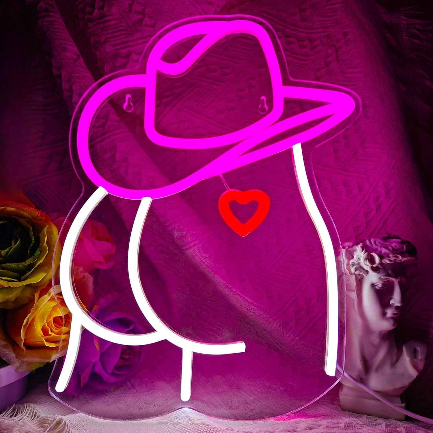 Lighting Decoration Wedding - Lampu LED Neon Sign Cowgirl yang