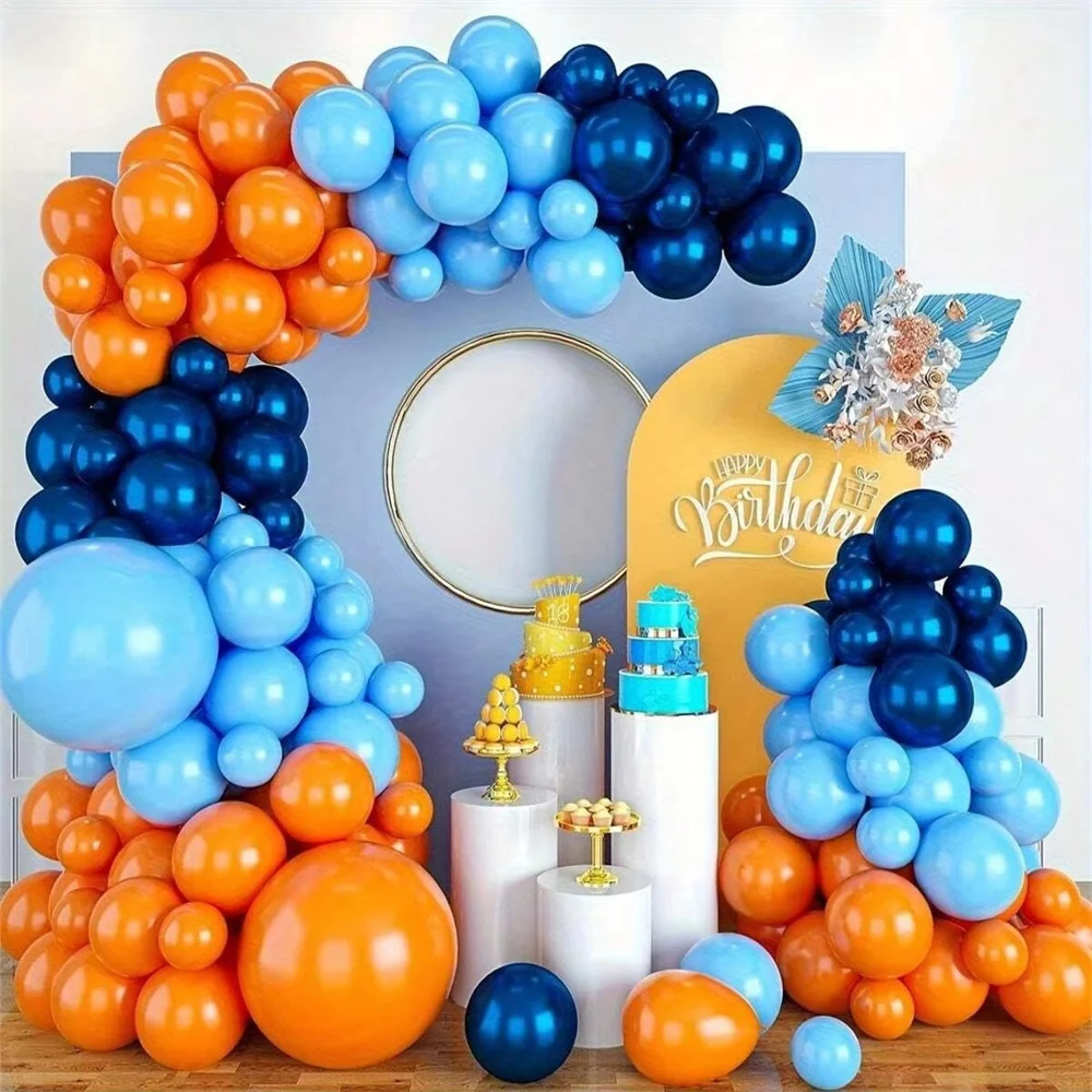 Orange Lighting Decor - 94 Buah Kit Lengkungan Bunga Balon