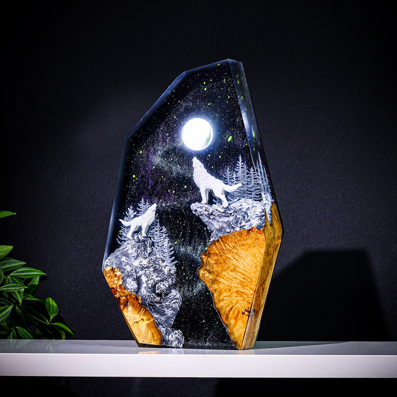 Lighting Decoration Wedding - Lampu Meja Resin Figur Hewan Alam