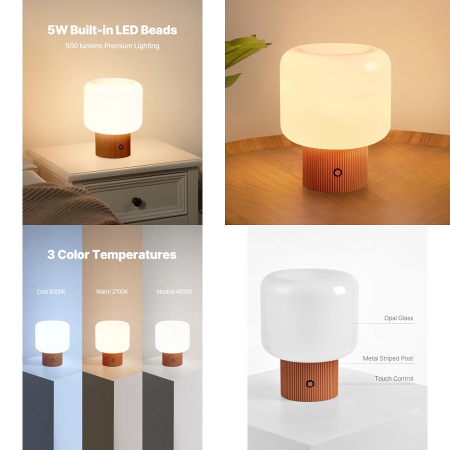 Mushroom Table Lamp - Lampu Jamur Halo, Lampu Meja Isi