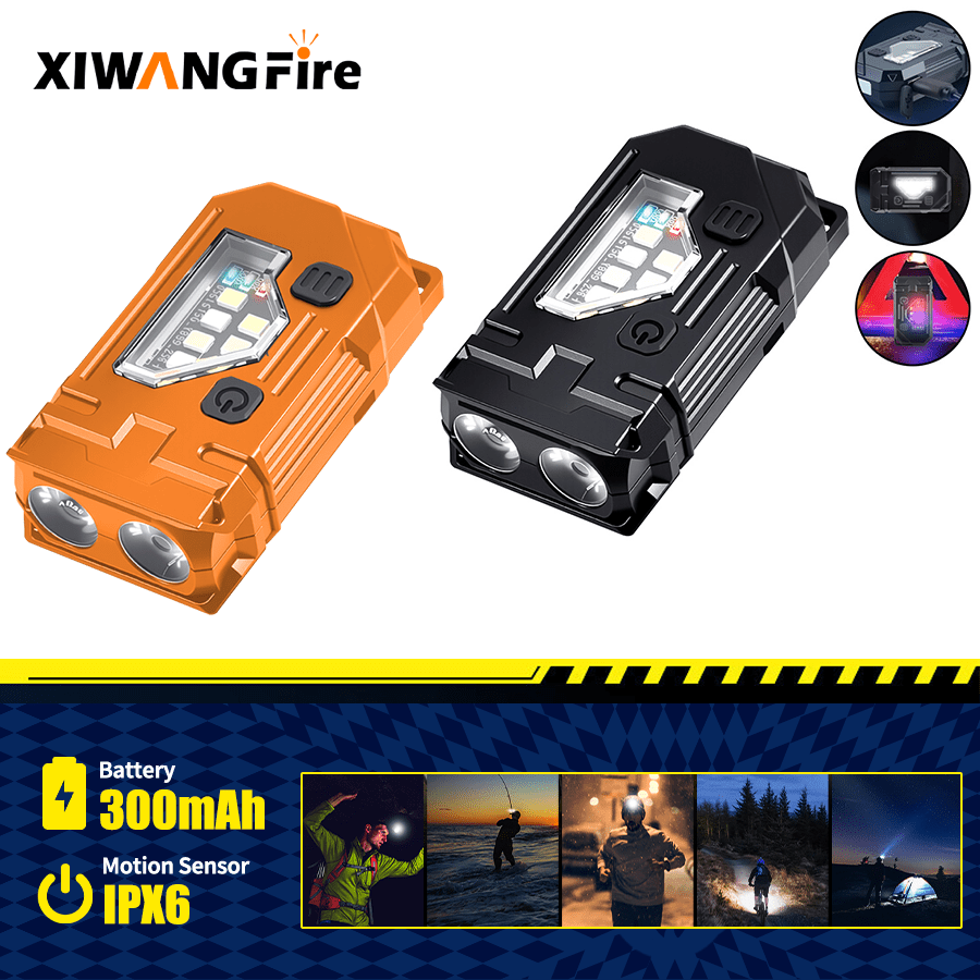 Orange Lighting Decor - Senter Mini Gantungan Kunci EDC -