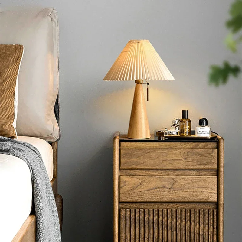 Lighting Decor For Home - Lampu Meja Lipit Retro Lampu Kayu