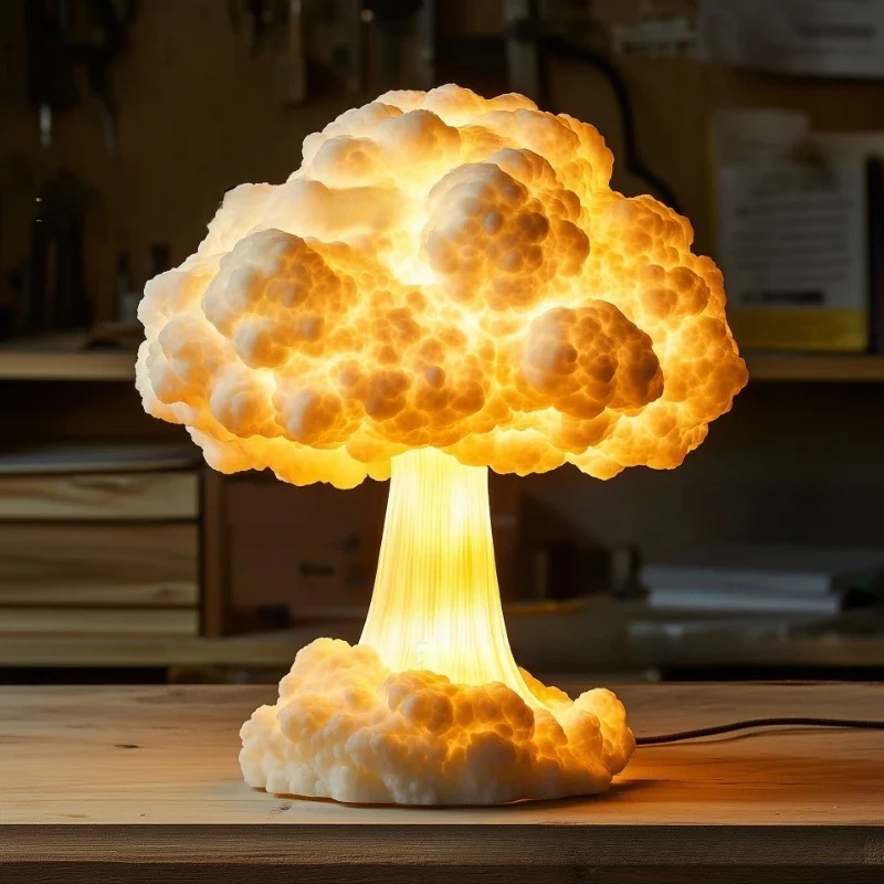 Mushroom Table Lamp - Lampu Meja Resin Bentuk Awan Jamur