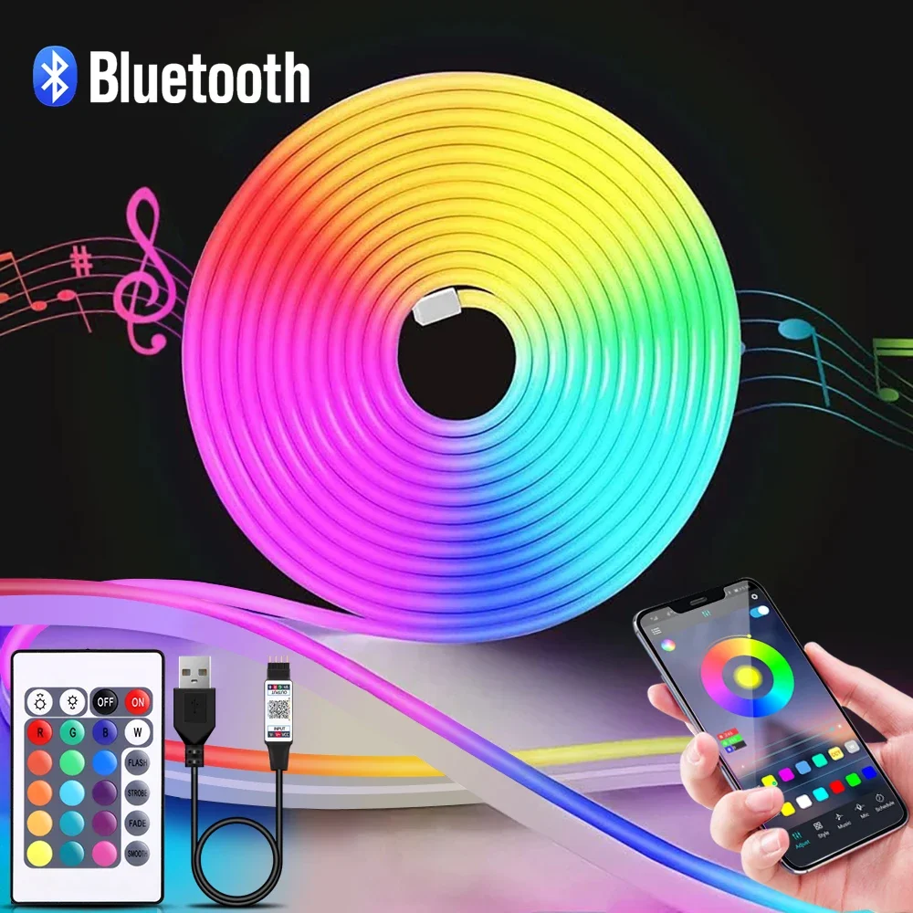 Lighting Decor Ideas - Lampu Strip LED Neon RGB 1-5m