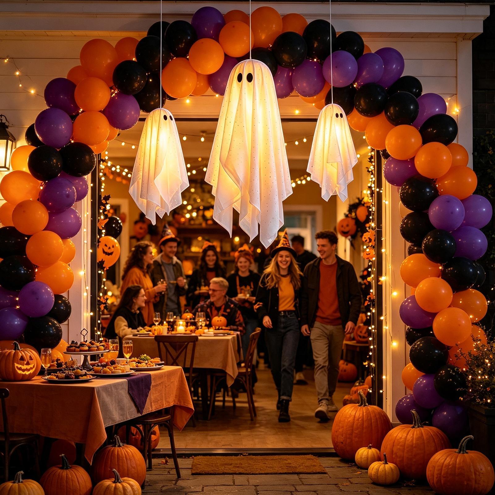 Hantu Halloween Berlampu 3 Bua - Lighting Decor Photos ulasan dan harga