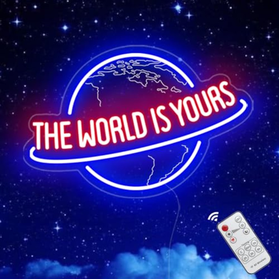 Lampu Neon The World Is Yours, - Lighting World Decor ulasan dan harga