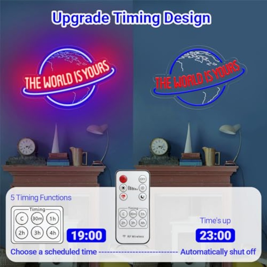 Lampu Neon The World Is Yours, - Lighting World Decor ulasan dan harga