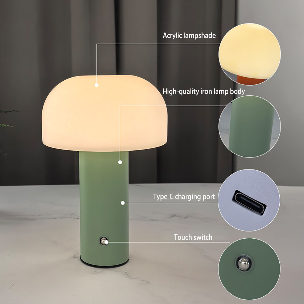 Lampu jamur, lampu meja baru,  - Mushroom Table Lamp ulasan dan harga