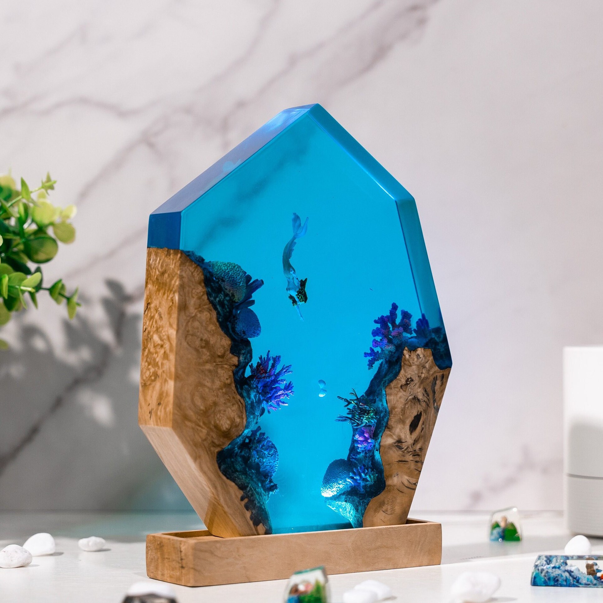 Lampu Meja Resin Kustom Dunia  - Lighting World Decor ulasan dan harga
