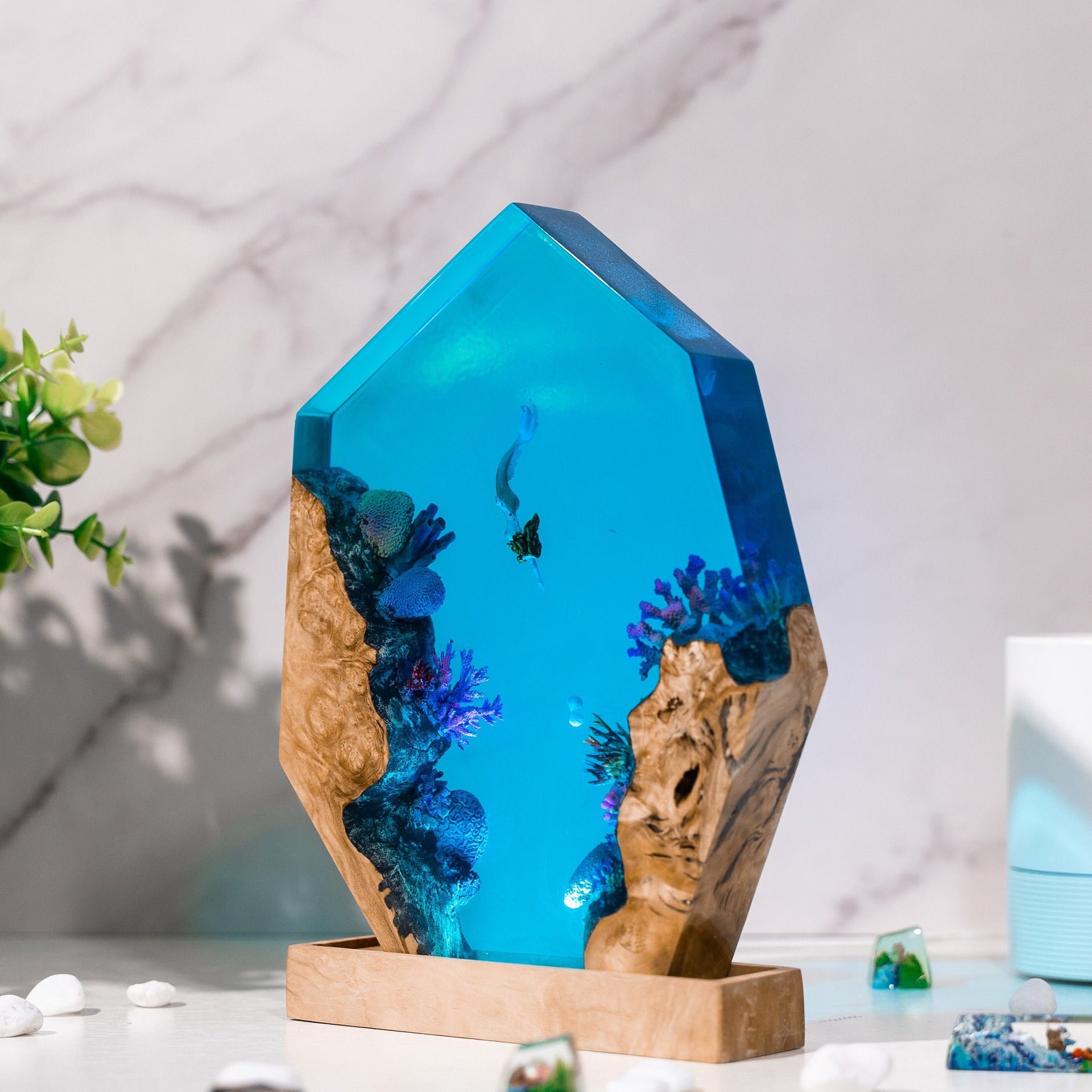 Lampu Meja Resin Kustom Dunia  - Lighting World Decor ulasan dan harga