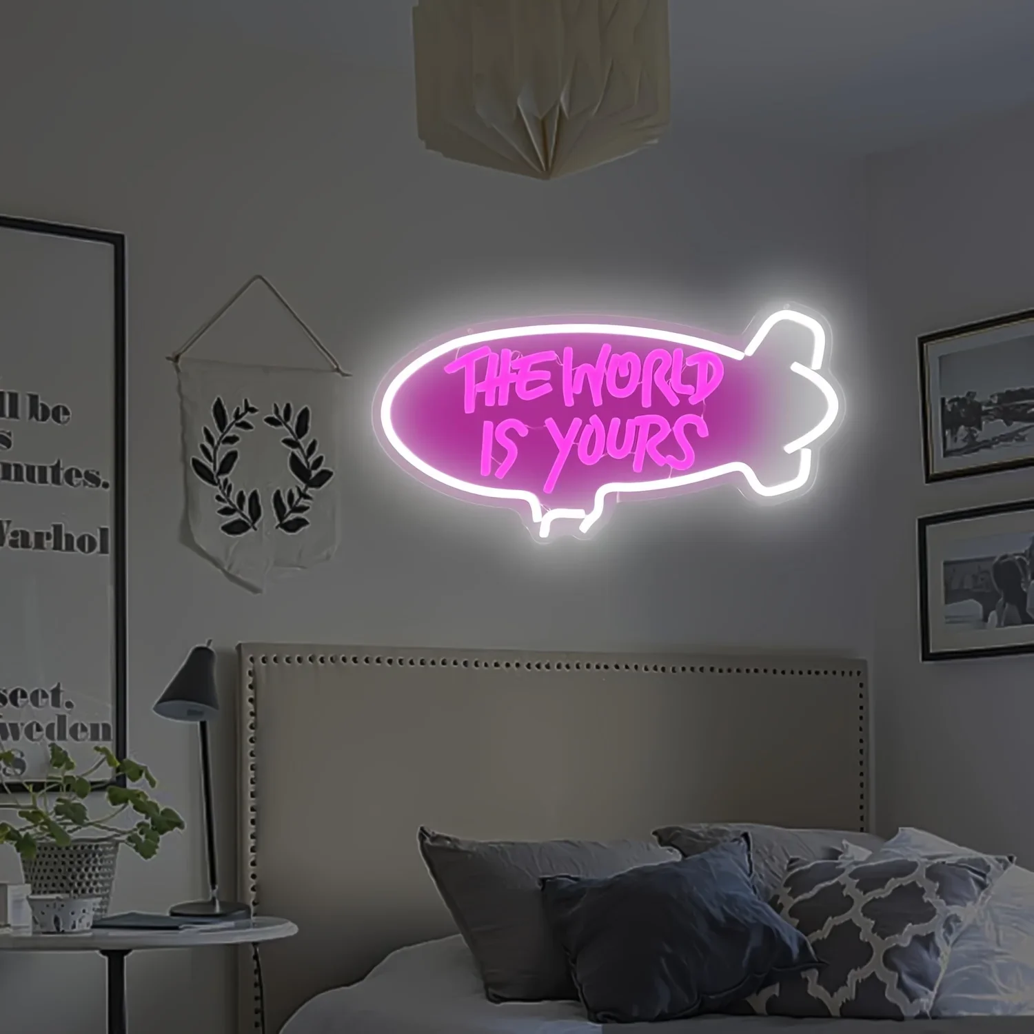 Lampu Neon LED Dimmable The Wo - Lighting World Decor ulasan dan harga