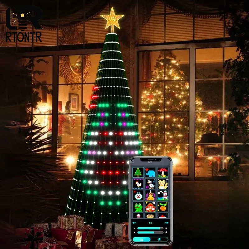 Lampu Pohon Bintang Natal RGB  - Lighting Decor For Home ulasan dan harga