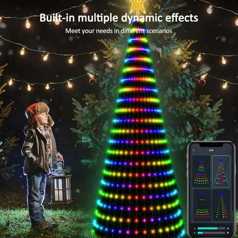 Lampu Pohon Bintang Natal RGB  - Lighting Decor For Home ulasan dan harga