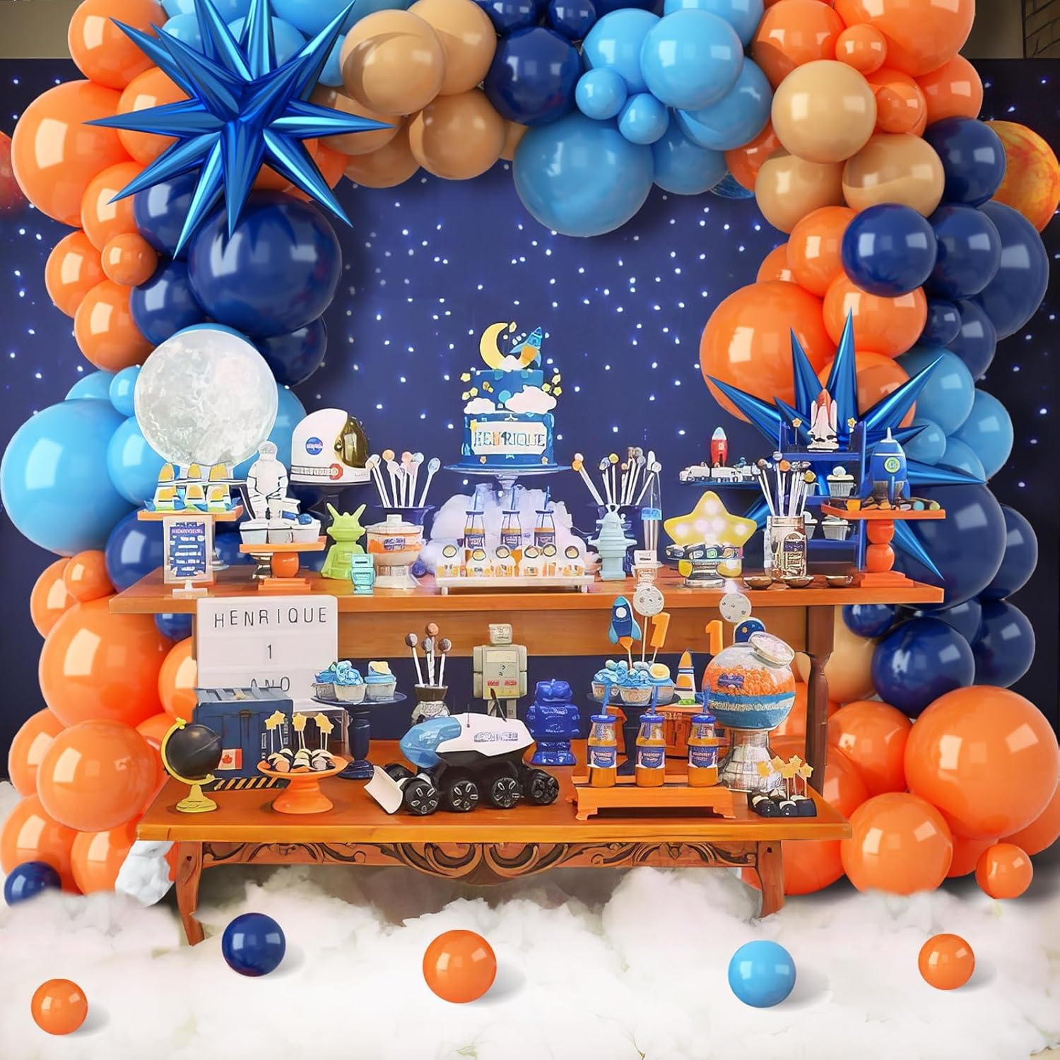 137 Buah Set Balon Lateks Oran - Orange Lighting Decor ulasan dan harga