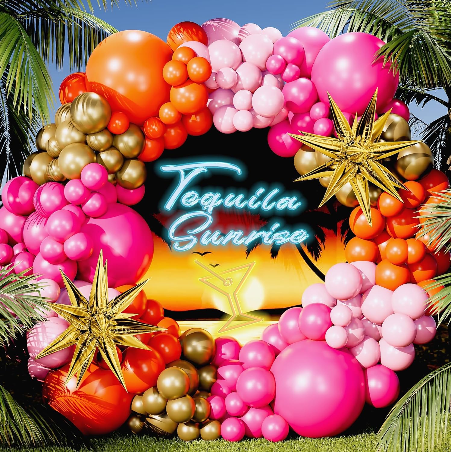 123 Buah Kit Lengkungan Balon  - Orange Lighting Decor ulasan dan harga