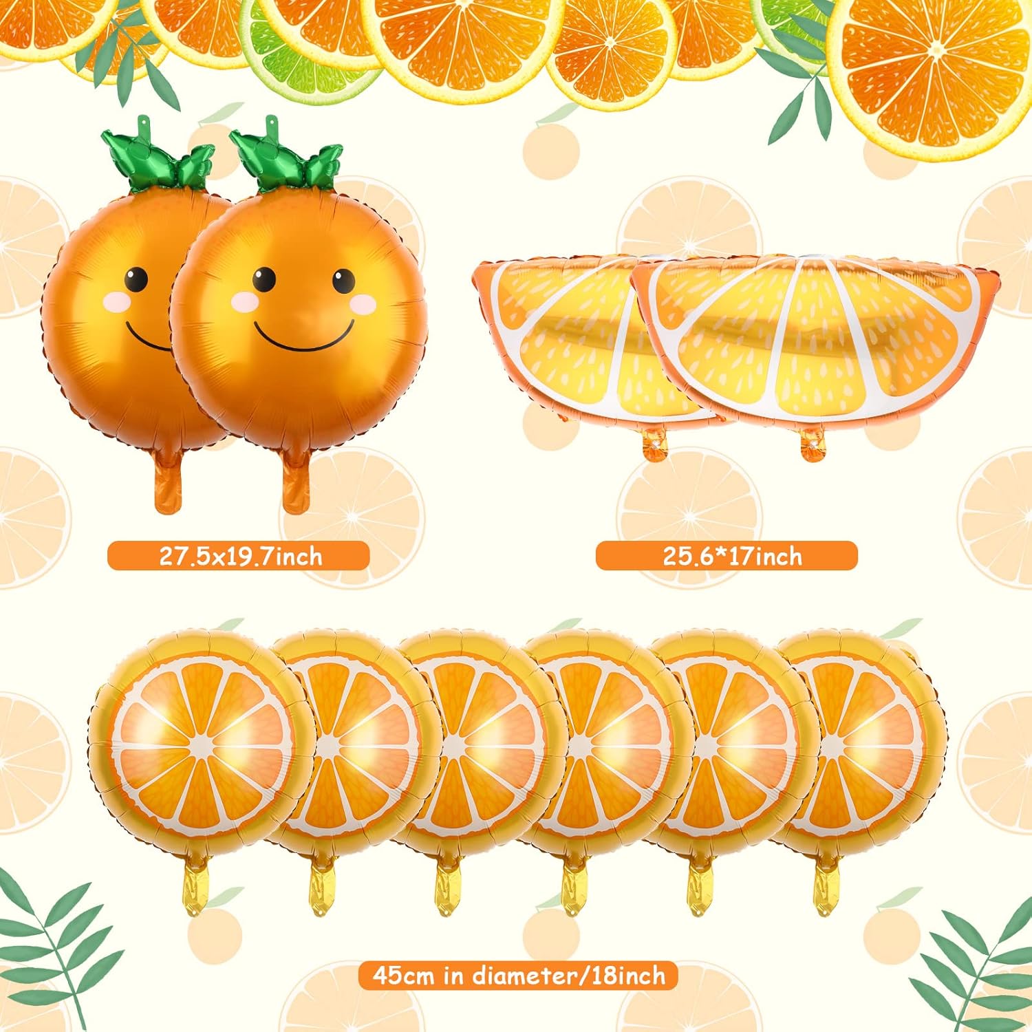 10 Buah Balon Buah Irisan Jeru - Orange Lighting Decor ulasan dan harga