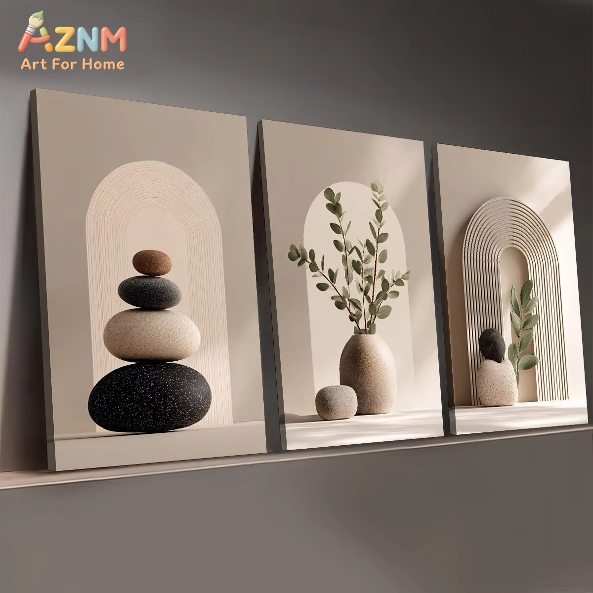 AZNM Poster Kanvas Tanaman Pot - Lighting Decor Ideas ulasan dan harga
