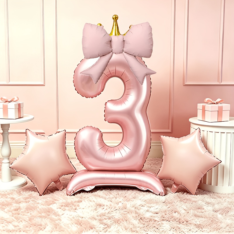 Balon 3D Pink Mewah Ringan 0-9 - Lighting Decor Photos ulasan dan harga