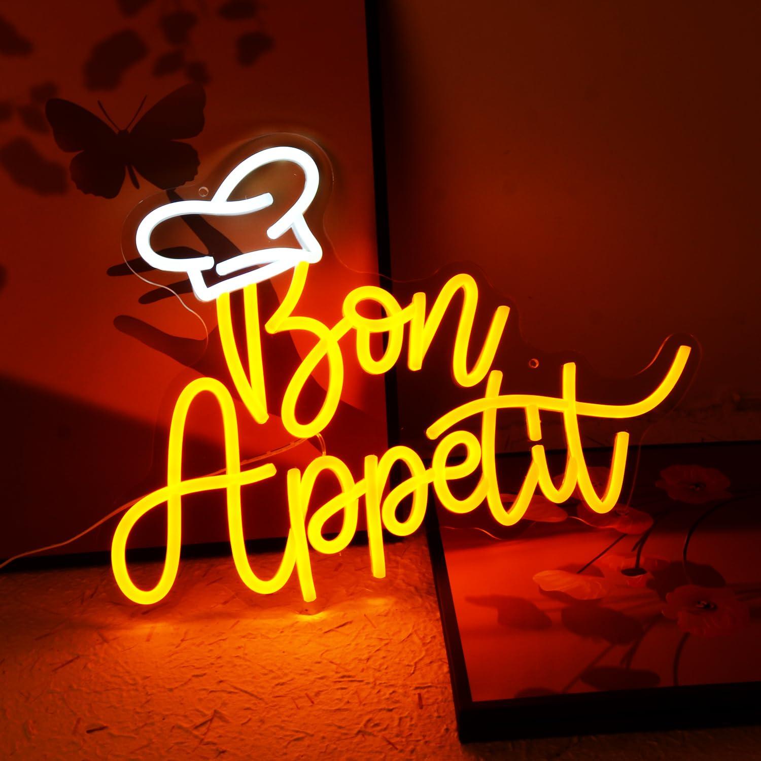 Topi Koki Bon Appetit Lampu Ne - Lighting Decor For Home ulasan dan harga