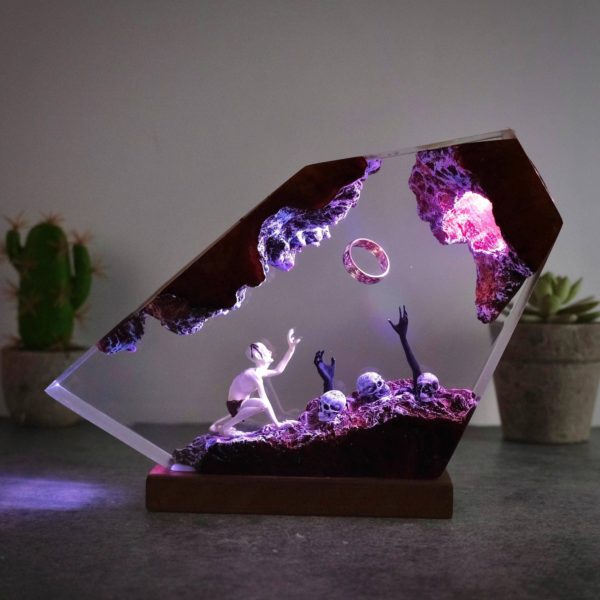 Cincin Gollum Resin Lampu Mala - Lighting World Decor ulasan dan harga