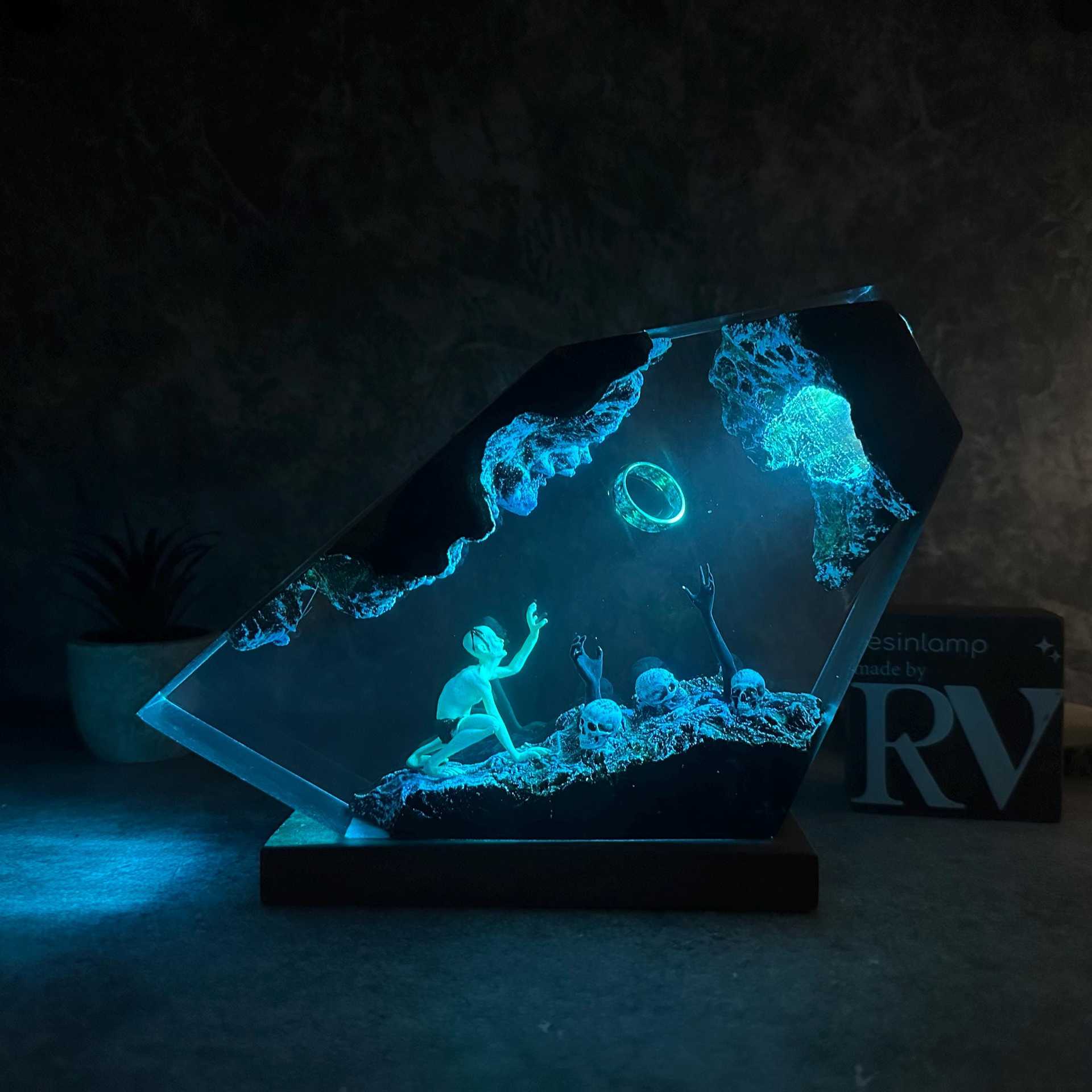 Cincin Gollum Resin Lampu Mala - Lighting World Decor ulasan dan harga