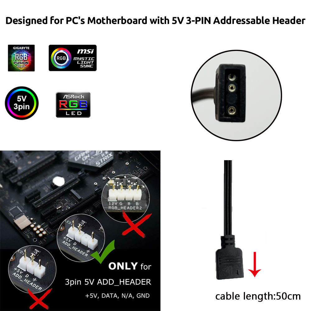 Header 5V ARGB 3Pin untuk Asus - Lighting Decor Ideas ulasan dan harga