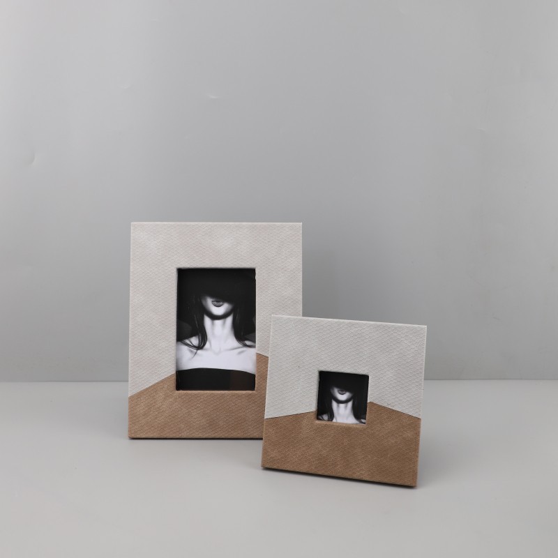 Bingkai Foto Kulit Pola Tenun  - Lighting Decor Photos ulasan dan harga