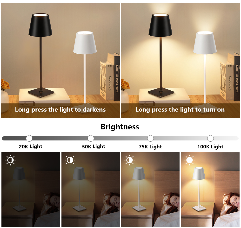 Lampu Meja LED Isi Ulang Nirka - Room Lighting Bedroom Decor ulasan dan harga